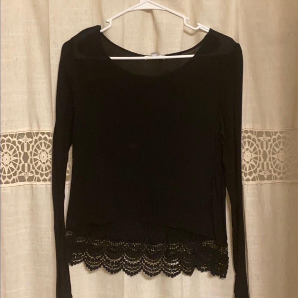 Black lace blouse